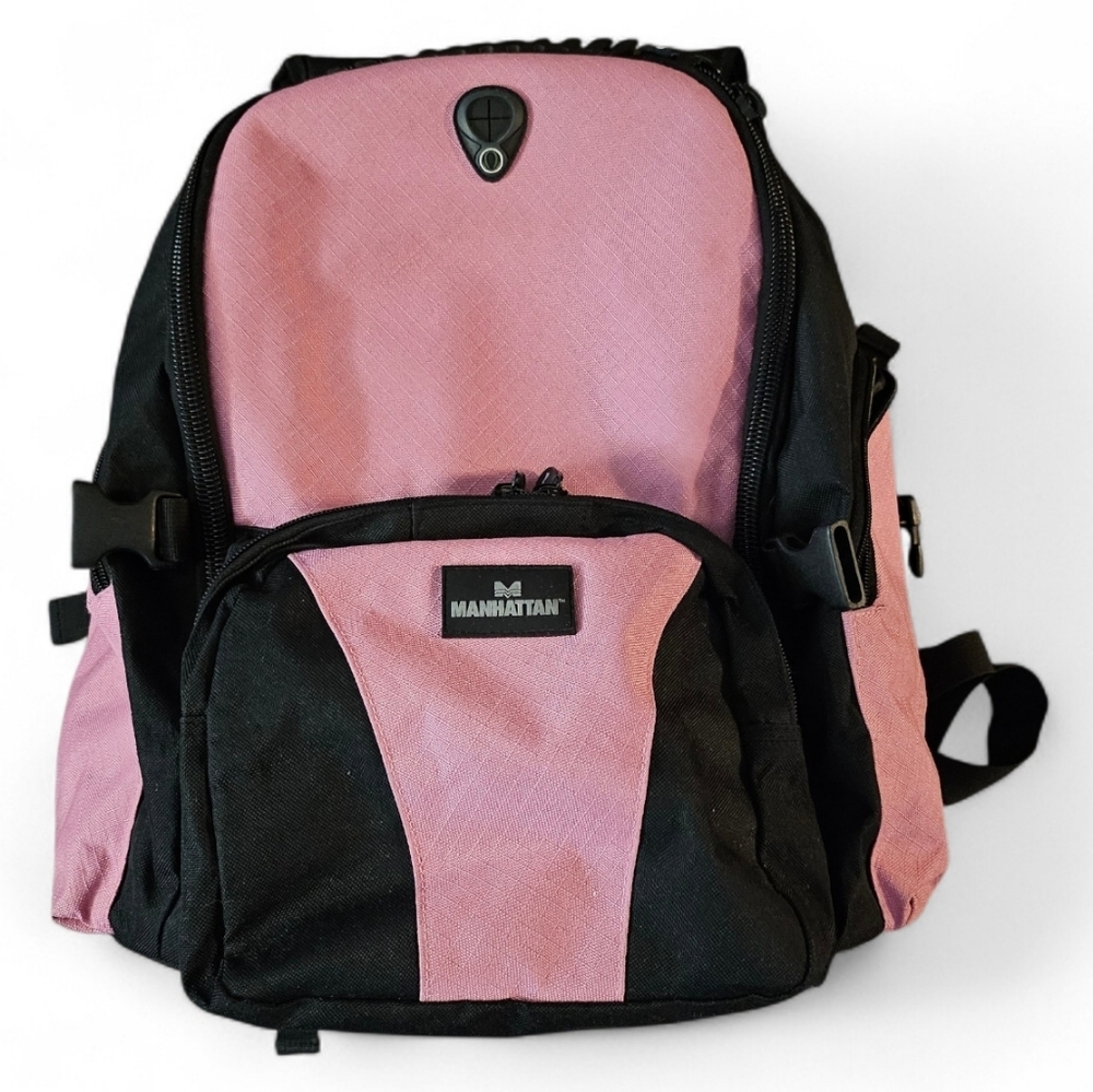Y2K Manhattan Pink/Black Large Backpack - Picture 3 of 16